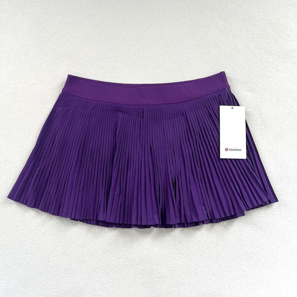 NWT Lululemon College Purple Varsity High-Rise Pleated Tennis Skirt Skort 12